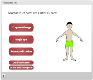 Capture d'écran de l'outil d'apprentissage